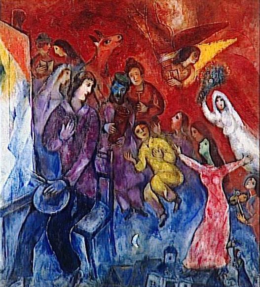L’Apparition de la famille de l’artiste contemporain Marc Chagall Peintures à l'huile